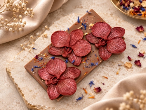 Ml��n� �okol�da s �erven�mi orchidejemi a su�en�mi kv�ty (150 g)