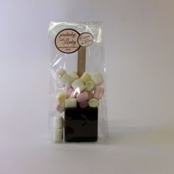Horká čokoláda kostka - mléčná belgická čokoláda s mini Marshmallows (60g)